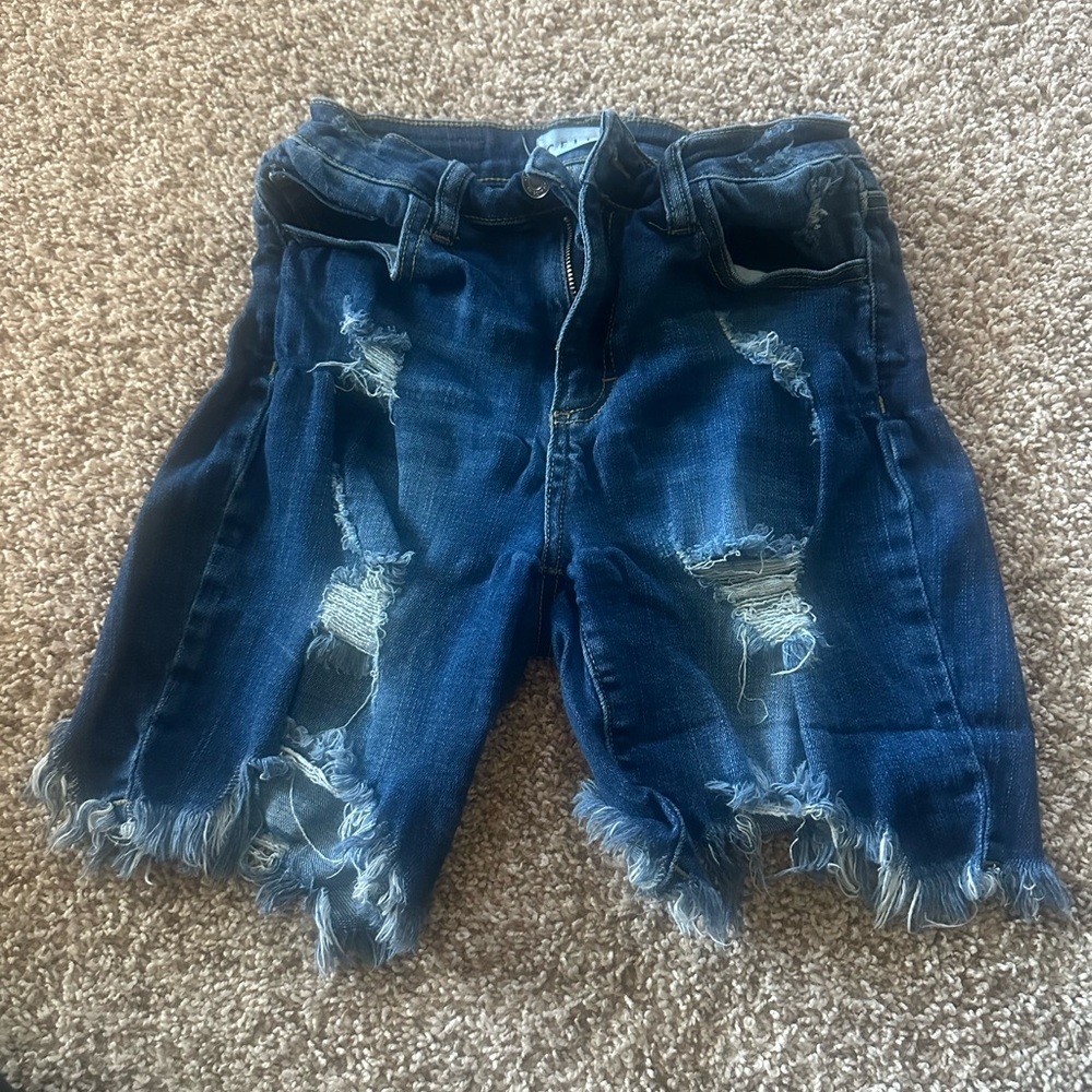 Cello Blue Denim Jeans-Mid Thigh Length